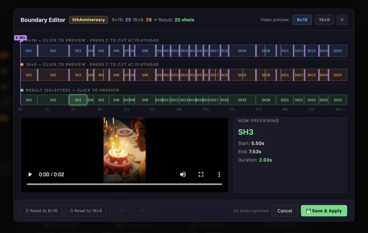 Boundary editor